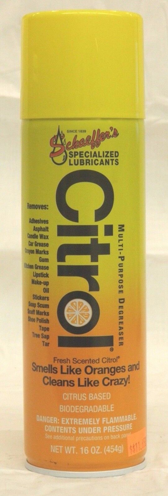 Schaeffer's Citrol 266 -2 PACK Aerosol Multi-purpose Degreaser & Cleaner -  16oz